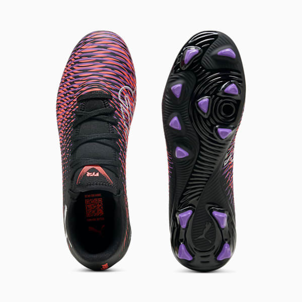 Tacos de fútbol FUTURE 8 MATCH FG/AG para mujer, PUMA Black-PUMA White-Glowing Red, extralarge