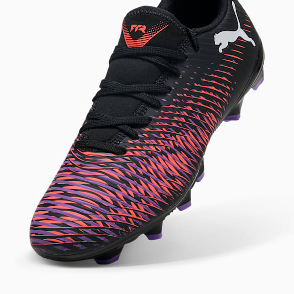 FUTURE 8 PLAY Firm Ground/Artificial Ground Women's Soccer Cleats, PUMA Black-PUMA White-Glowing Red, extralarge