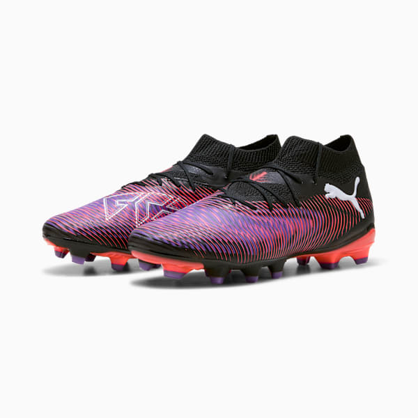 FUTURE 8 PRO FG/AG Football Boots Women, PUMA Black-PUMA White-Glowing Red, extralarge