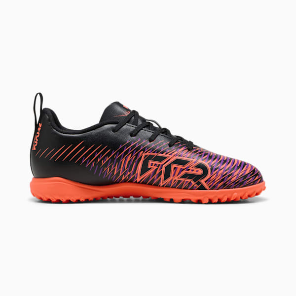 FUTURE 8 PLAY Turf Training Big Kids' Soccer Cleats, PUMA Black-PUMA White-Glowing Red, extralarge