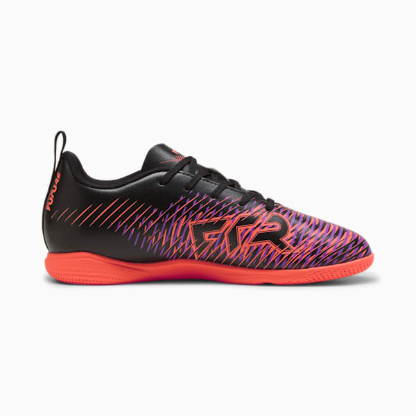 Tacos de fútbol para hombre para entrenamiento en interiores FUTURE 8 PLAY, PUMA Black-PUMA White-Glowing Red, extralarge