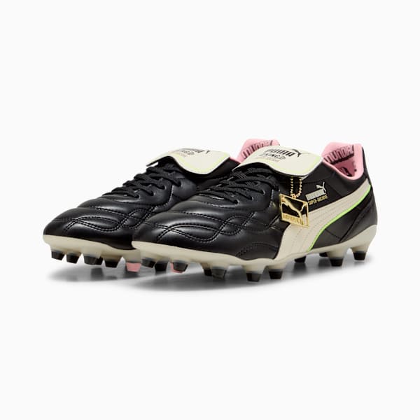 Tacos de fútbol KING TOP x MUNDIAL FG/AG, PUMA Black-PUMA White-Poison Pink, extralarge