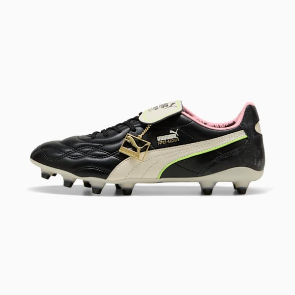 Tacos de fútbol KING TOP x MUNDIAL FG/AG, PUMA Black-PUMA White-Poison Pink, extralarge