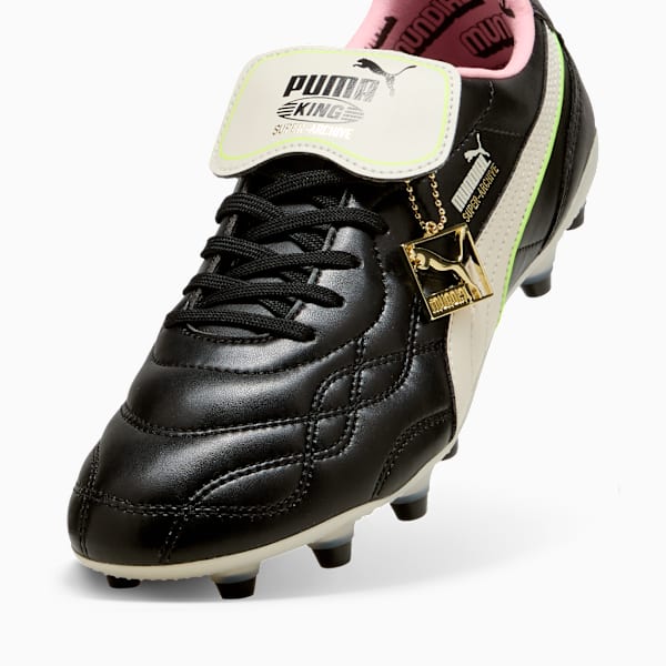 Tacos de fútbol KING TOP x MUNDIAL FG/AG, PUMA Black-PUMA White-Poison Pink, extralarge