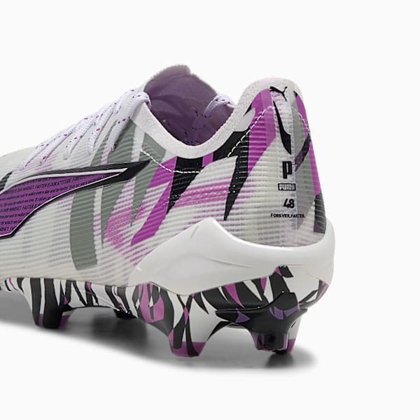 Tacos de fútbol unisex ULTRA 5 ULTIMATE FOREVER FG, PUMA White-Pure Magenta-Feather Gray-PUMA Black, extralarge