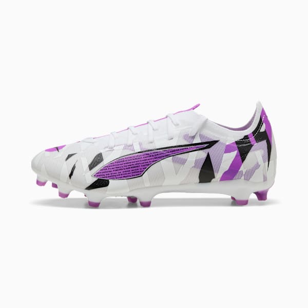 ULTRA 5 MATCH FOREVER Firm Ground/Artificial Ground Men's Soccer Cleats, PUMA White-Pure Magenta-Feather Gray-PUMA Black, extralarge