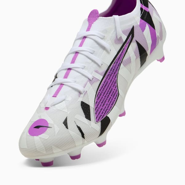 ULTRA 5 MATCH FOREVER Firm Ground/Artificial Ground Men's Soccer Cleats, PUMA White-Pure Magenta-Feather Gray-PUMA Black, extralarge