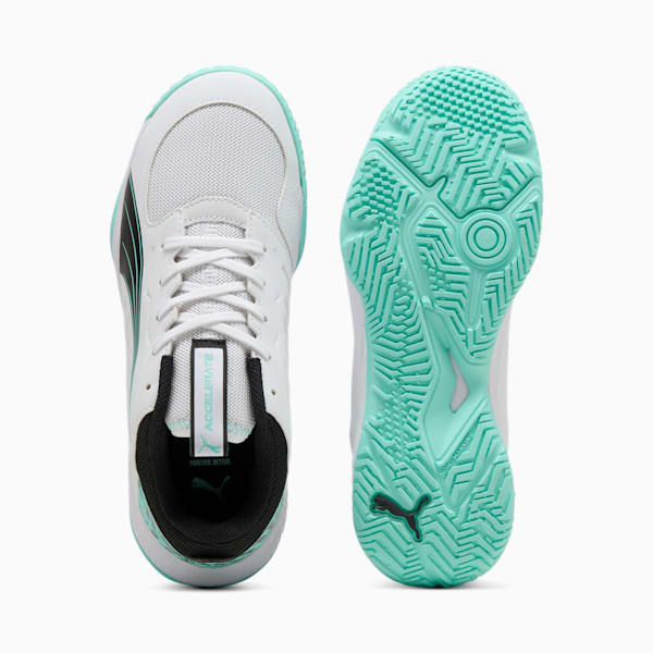 Tenis juvenil de balonmano Accelerate UNTMD, PUMA White-PUMA Black-Electric Peppermint, extralarge