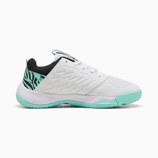 Accelerate UNTMD Handball Shoes Youth, PUMA White-PUMA Black-Electric Peppermint, extralarge