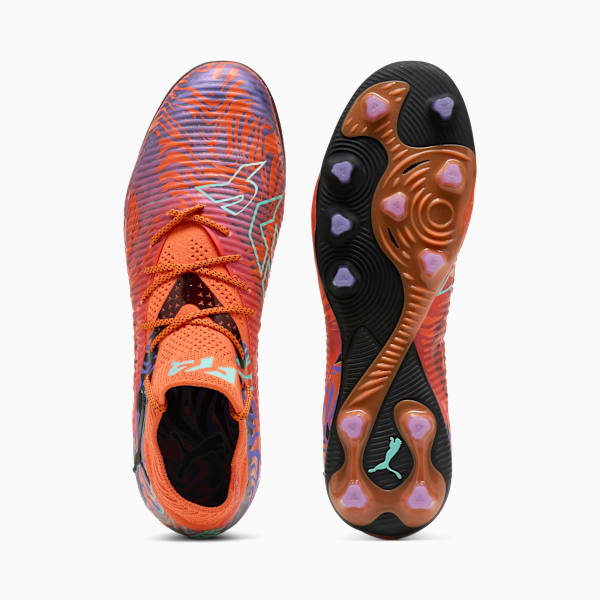 メンズ フューチャー 8 アルティメット クリエイティビティ AG サッカー スパイク, Orange Poppy-Dark Amethyst-Electric Peppermint-PUMA Black, extralarge-JPN
