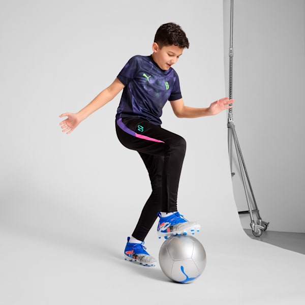 Tacos de fútbol FUTURE 8 MATCH FOREVER FG/AG para adolescentes, PUMA White-Ultra Blue-Feather Gray-PUMA Black-Glowing Red, extralarge