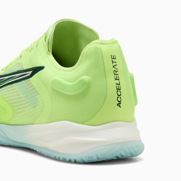Accelerate NITRO™ SQD 4 Handball Shoes Unisex, Fizzy Light-Green Terrain-PUMA White-PUMA Silver, extralarge