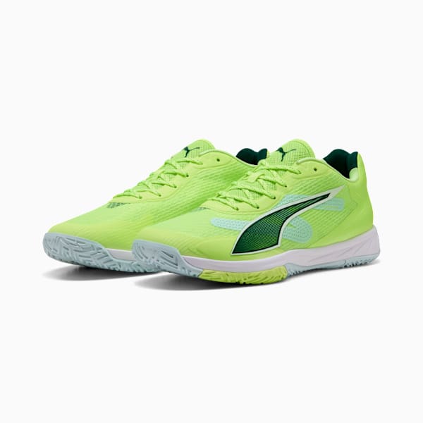 Tenis de balonmano Accelerate Turbo 4, Fizzy Light-Green Terrain-PUMA White-PUMA Silver, extralarge