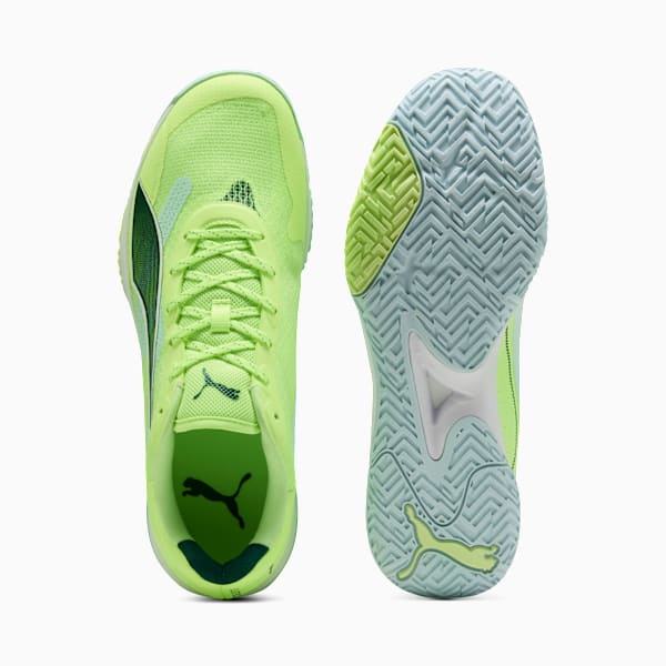 Accelerate Turbo 4 Handball Shoes, Fizzy Light-Green Terrain-PUMA White-PUMA Silver, extralarge