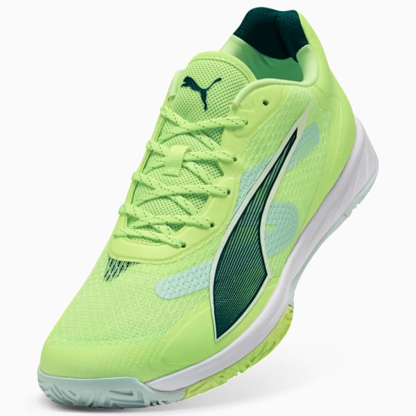 Accelerate Turbo 4 Handball Shoes, Fizzy Light-Green Terrain-PUMA White-PUMA Silver, extralarge