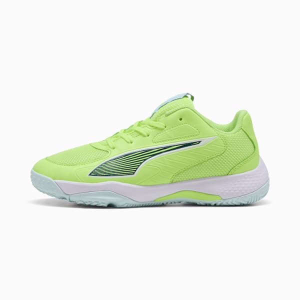 Accelerate 4 Handball Shoes Big Kids, Fizzy Light-Green Terrain-PUMA White, extralarge
