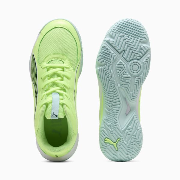 Accelerate 4 Handball Shoes Big Kids, Fizzy Light-Green Terrain-PUMA White, extralarge