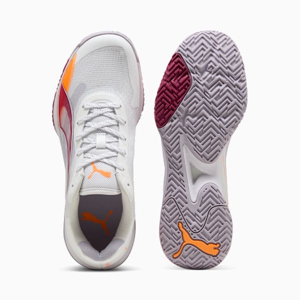 Accelerate Turbo 4 Handball Shoes Women, PUMA White-Berry-Lilac Crush-Heat Fire, extralarge