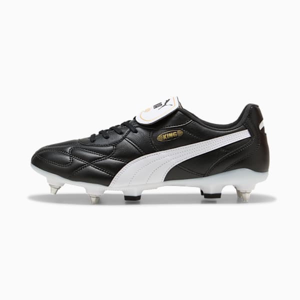 KING TOP MxSG Football Boots Unisex, PUMA Black-PUMA White-PUMA Gold, extralarge-GBR