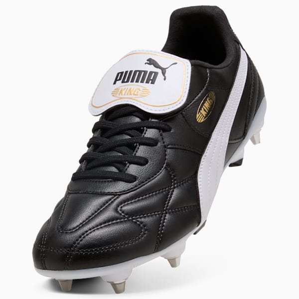 KING TOP MxSG Football Boots Unisex, PUMA Black-PUMA White-PUMA Gold, extralarge-GBR