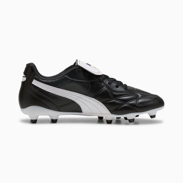 KING TOP FG/AG Soccer Boots, PUMA Black-PUMA White-PUMA Gold, extralarge