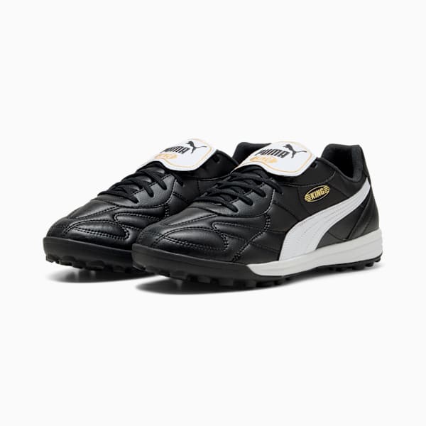 KING TOP TT Soccer Boots, PUMA Black-PUMA White-PUMA Gold, extralarge