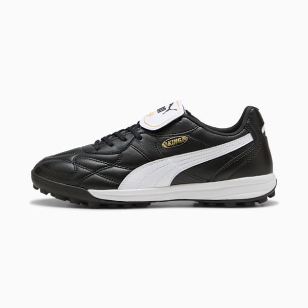 KING TOP TT Soccer Boots, PUMA Black-PUMA White-PUMA Gold, extralarge