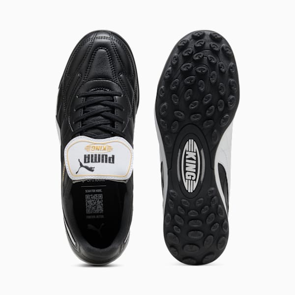 KING TOP TT Soccer Boots, PUMA Black-PUMA White-PUMA Gold, extralarge