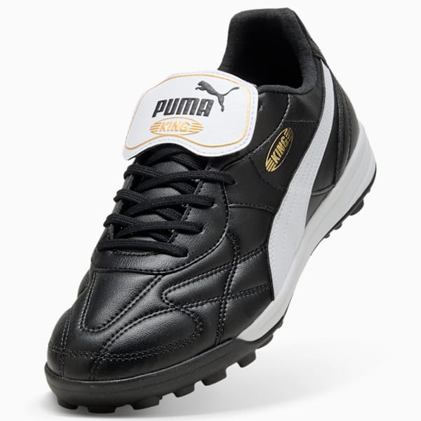 KING TOP TT Soccer Boots, PUMA Black-PUMA White-PUMA Gold, extralarge