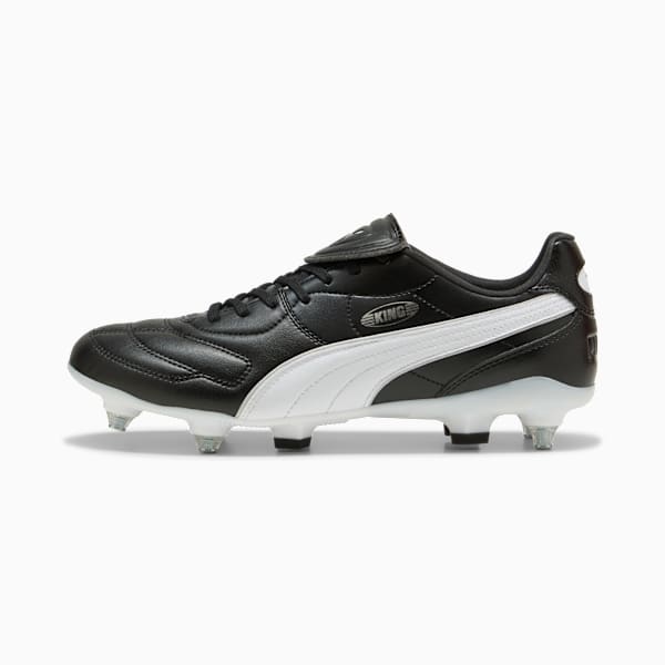 KING LIGA MxSG Football Boots Unisex, PUMA Black-PUMA White-PUMA Silver, extralarge-GBR