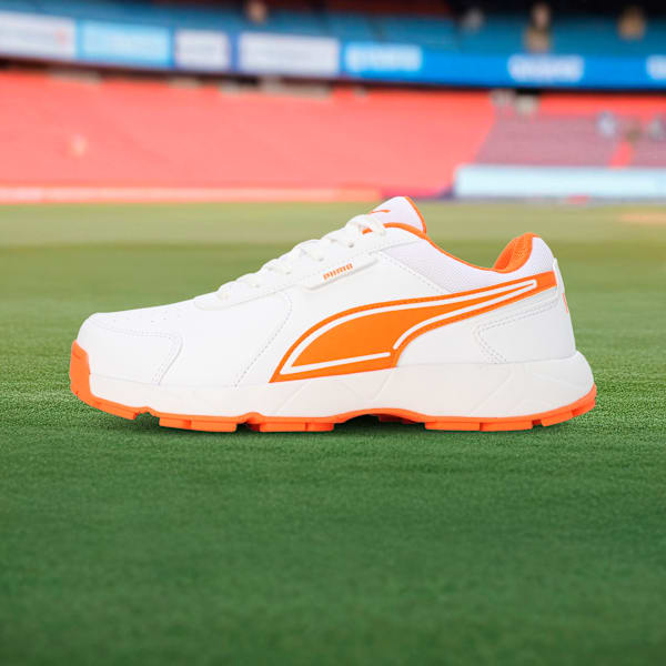 Cricket Strike Men's Shoes, PUMA White-Rickie Orange, extralarge-IND