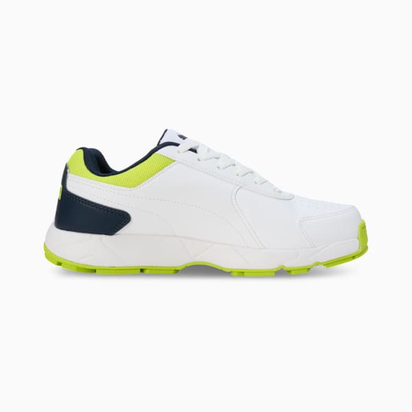 Cricket Strike Men's Shoes, PUMA White-Lime Smash-Club Navy, extralarge-IND