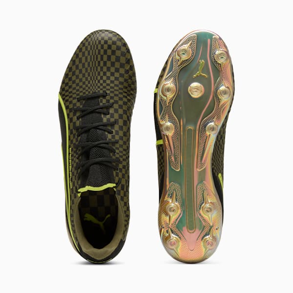 KING ULTIMATE x PORSCHE FG/AG Football Boots Unisex, Olive Drab-PUMA Black-PUMA Gold, extralarge