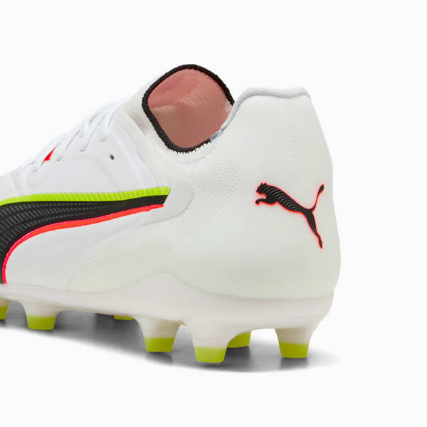 KING 2.0 ULTIMATE FG/AG Football Boots Women, PUMA White-Glowing Red-Yellow Alert, extralarge-GBR