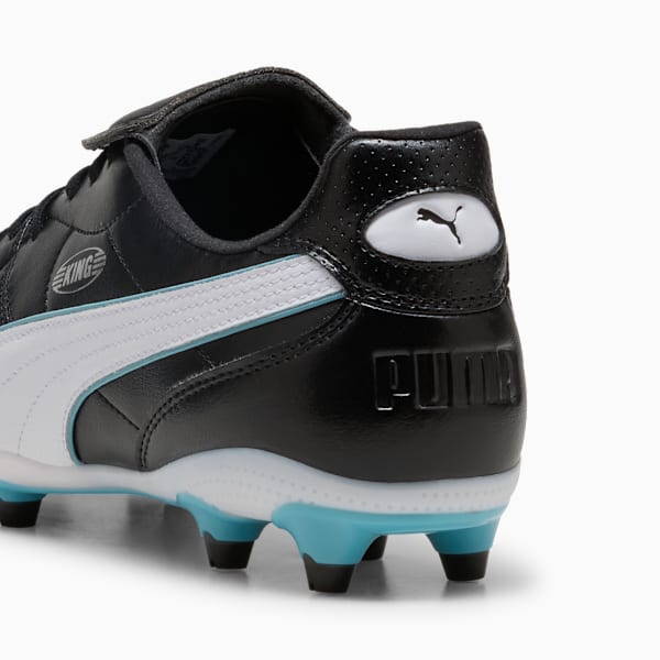 KING LIGA FG/AG Football Boots Women, PUMA Black-PUMA White-Team Aqua, extralarge