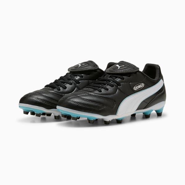 KING LIGA FG/AG Football Boots Women, PUMA Black-PUMA White-Team Aqua, extralarge