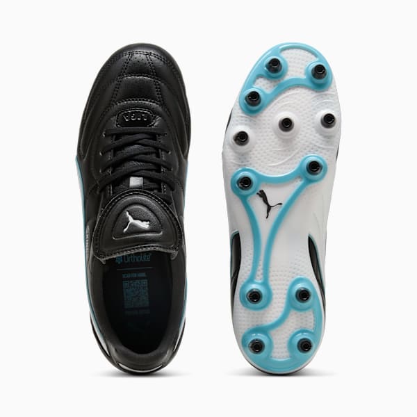 KING LIGA FG/AG Football Boots Women, PUMA Black-PUMA White-Team Aqua, extralarge