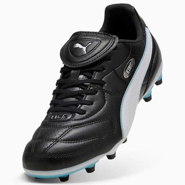 KING LIGA FG/AG Football Boots Women, PUMA Black-PUMA White-Team Aqua, extralarge