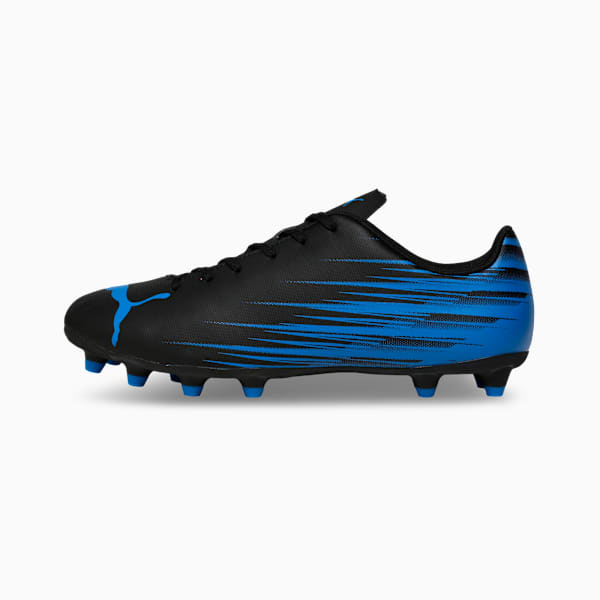 ATTACANTO II Men's Lightweight FG/AG Football Shoes, PUMA Black-Ultra Blue, extralarge-IND