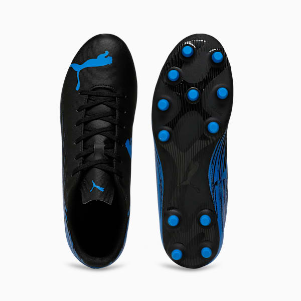 ATTACANTO II Men's Lightweight FG/AG Football Shoes, PUMA Black-Ultra Blue, extralarge-IND