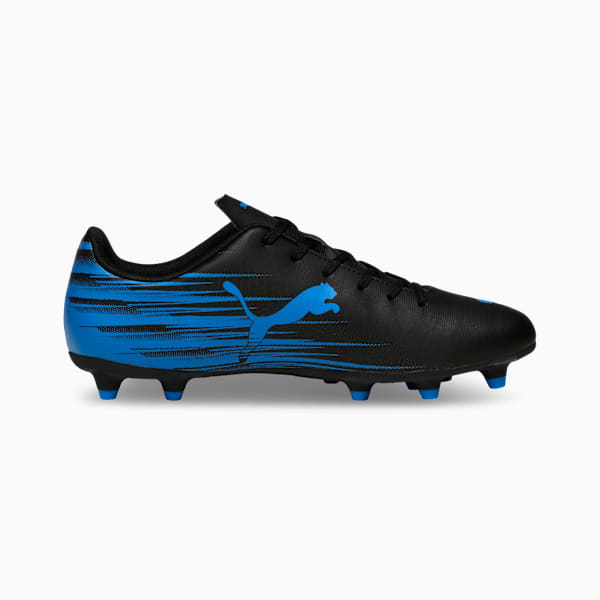 ATTACANTO II Men's Lightweight FG/AG Football Shoes, PUMA Black-Ultra Blue, extralarge-IND