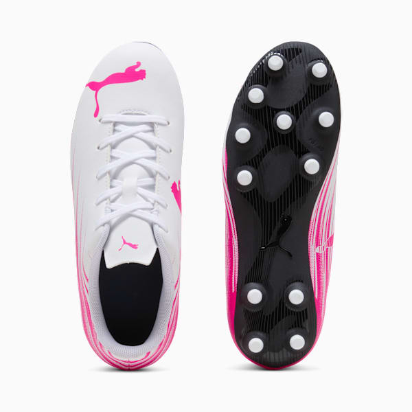 Tacos de fútbol ATTACANTO II FG/AG para adolescentes, PUMA White-Ravish, extralarge