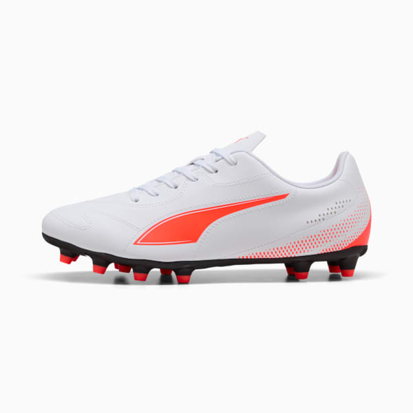 VITORIA II FG/AG Soccer Cleats Men, PUMA White-Glowing Red, extralarge