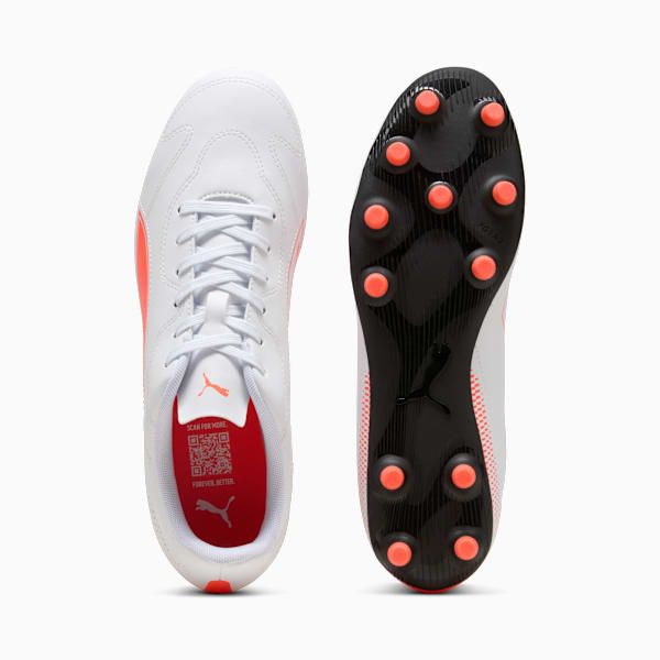 VITORIA II FG/AG Soccer Cleats Men, PUMA White-Glowing Red, extralarge