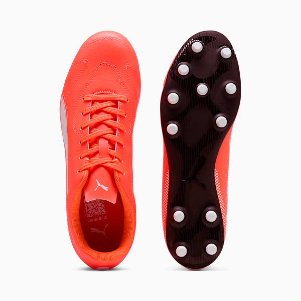 Tacos de fútbol VITORIA II FG/AG para hombre, Glowing Red-PUMA White, extralarge