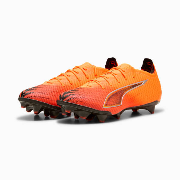 ULTRA 6 CARBON Women's Firm Ground Soccer Cleats, Heat Fire-PUMA Black-Glowing Red, extralarge