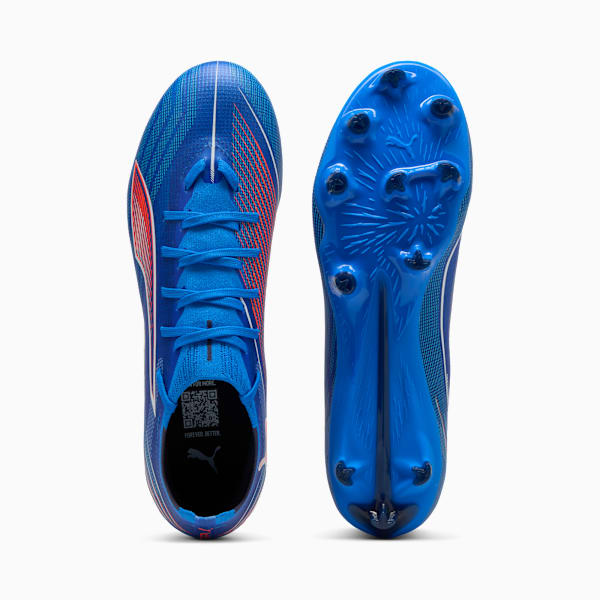 ULTRA 6 MATCH FG/AG Football Boots Unisex, Ultra Blue-PUMA White-Glowing Red, extralarge