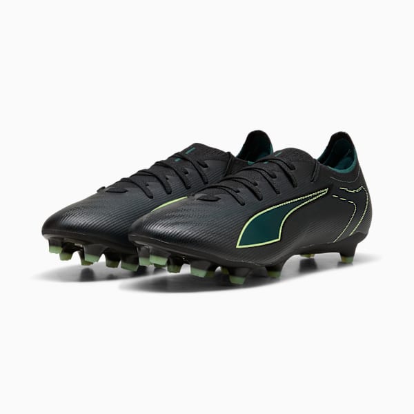ULTRA 6 MATCH FG/AG Football Boots Unisex, PUMA Black-Fizzy Light-Green Terrain, extralarge-GBR