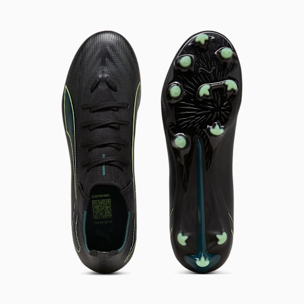 ULTRA 6 MATCH FG/AG Football Boots Unisex, PUMA Black-Fizzy Light-Green Terrain, extralarge-GBR