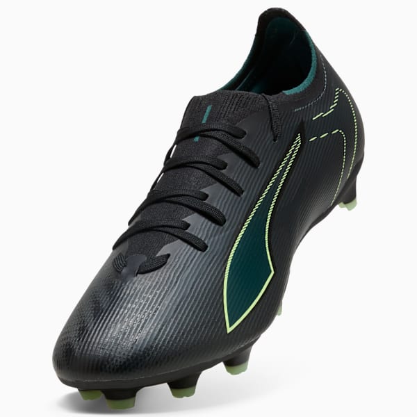 ULTRA 6 MATCH FG/AG Football Boots Unisex, PUMA Black-Fizzy Light-Green Terrain, extralarge-GBR